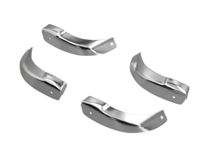 Embouts de bas de caisse, Chrome. Porsche 911 1968-73 - 90155911150, 911287-04, 90155911250, 911287-03, 90155911350, 911287-03, 90155911450, 911287-04