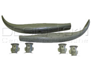 Frontstoßstange (nicht geschweißt) mit Halterungen. Porsche 356 - 356A (1952-59) - 64450501100, PP125, P125