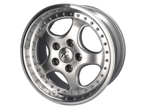 18" KT2 lichtmetalen velg met gespleten velglook 8,5J ET52 - zilveren afwerking Porsche PCD5/130 - KT2S018, KT2S01808552, KT2S01809552