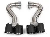 Tubos de escape Deluxe estilo cuádruple en fibra de carbono. Porsche Cayenne 955 S - 95511100020, 95511125110, 95511125111, 95511125210, 95511125211 - FS.POR.955V8.QDTC