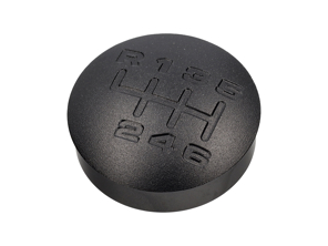 Inserto pomello cambio in lega inciso, nero. Porsche 968 / 993 - 944424075028YR - GI993B