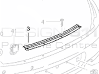 Obere Halterung der hinteren Stoßstange. Porsche 996 C2 / C4 / GT MKI - 99650583300