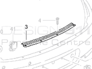 Obere Halterung der hinteren Stoßstange. Porsche 996 C2 / C4 / GT MKI - 99650583300