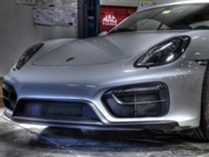 Rennline Frontstoßstangen-Drahtgitter-Grill-Set, Schwarz. Porsche 982 (718) Boxster 2017>> - E1003