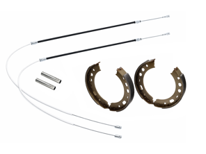 Câble de frein à main, guide-câble et garniture. Porsche 996 - 99642414110, 99735299304