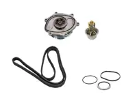 Kit pompe à eau, courroie et thermostat. Porsche 987.2 Boxster / Cayman / 997.2 C2 / 997.2 C4 (non Turbo) - 0PB121035A, 9A110622503, 9A110221601, 9A110604802, 9A110604801, 9A110604800, 9A110630500, 99970762540, PAF008955A, 9A110655800, 0PB121688A
