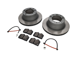 Achterremblokken en remschijfpakket. Porsche 944 S2 3.0L 16V 1989-91 Sebro - 95135204105, 94461236502, 96435193903, 95135193908, 95135204102