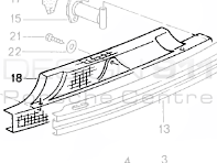 Auspuff-Hitzeschild der hinteren Stoßstange. Porsche Boxster 986 2003-04 - 98650547501