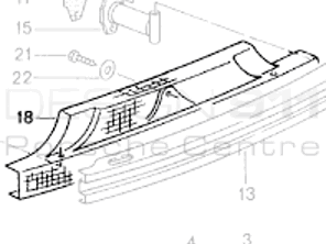 Auspuff-Hitzeschild der hinteren Stoßstange. Porsche Boxster 986 2003-04 - 98650547501