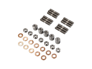 Uitlaatkopboutset in titanium. Porsche993 - 99908405202, 99908500102, 99908500103, 99906200702, 90006010601