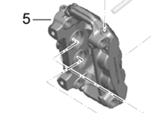 Bremssattel, VORNE. Porsche 997.2 C2/C4 / 991.1 C2/C4 - 9973514220E, 9973514210E