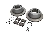 Rear Brake pads and brake disc package. Porsche 944 Cars with ABS Zimmermann - 94435240103, 94435295102, 92835295102, 94435121104