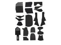 RS-Teppichset aus schwarzem Plüschmaterial (19-teilig) Porsche 911 10/1964-07/1973 - 90255101120, 90155101223, 90155101220, 90255101120, 90255112120, 90255112220 - 1601700710
