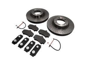 FRONT Brake Pads and Brake Disc Package Porsche 997 3.8L C2S - 9963514XX04BRE, 99635141004, 99635140904BRE, 99635140904, 9963514XX04, 99635194913BRE, 99635194913, 99761275701, 99761267801, 99635108901