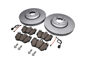 Paquete de pastillas y discos de freno delanteros. Porsche Cayenne 957 TURBO S - 95535140161, 95535140261, 95535193952, 95561236552, 958615301, 958615302